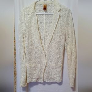 Ivory Lace Blazer from LEL: Long Elegant Legs